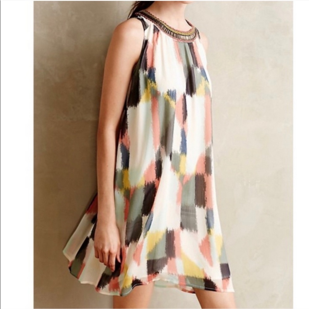 Anthropologie HD In Paris Watercolor Dress